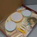 Kids Drum Set, Montessori Musical Instruments for Toddlers 1-3, Wooden Musical Toys for Babies, Preschool Educational Baby Drum Kit with Xylophone, Birthday Gift for Boys Girls