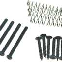 KAISH American Thread Humbucker Pickup Height Screws Humbucker Pickup Ring Pickup Surround Frame Mounting Screws Springs for USA thread pickups Black