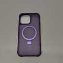 Magnetic Compatible with iPhone 14 Pro Max Case with Stand [Military Grade Drop Tested][Compatible with Magnet] Ring Translucent Slim Hard Back Soft Edge, Purple