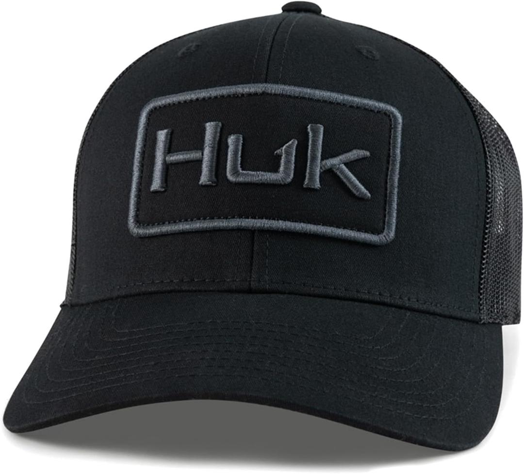 Mens Trucker Hat, Anti-Glare Snapback Fishing Hat for Men (One Size, Embroidered - Black)