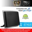GE TV Antenna for Smart TV Indoor, HD Antenna, Supports 4K 1080p Signal Reception with Signal Amplifier, Free Local Channels, 48732