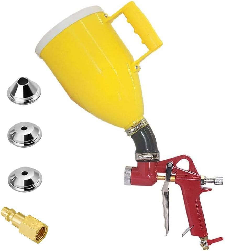 Joywayus Air Hopper Spray Gun with 4.0mm/6.0mm/8.0mm Nozzle Paint Texture Drywall Painting Sprayer, Yellow, 0.79 Gallon (3 L) Elbow