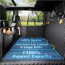Dog Car Seat Cover for Back Seat, XL Hard Bottom Dog Seat Extender, 800 lb Capacity Truck Back Seat Cover for Dogs, 0.4 in Honeycomb Board, 1.5 in Reinforced Support Straps for Full-Size SUVs & Trucks