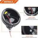 1 Pair 4.5 Inch Fog Light Housing Bucket Bracket Fog Passing Light Lamp Motorcycle (Black Light Housing)