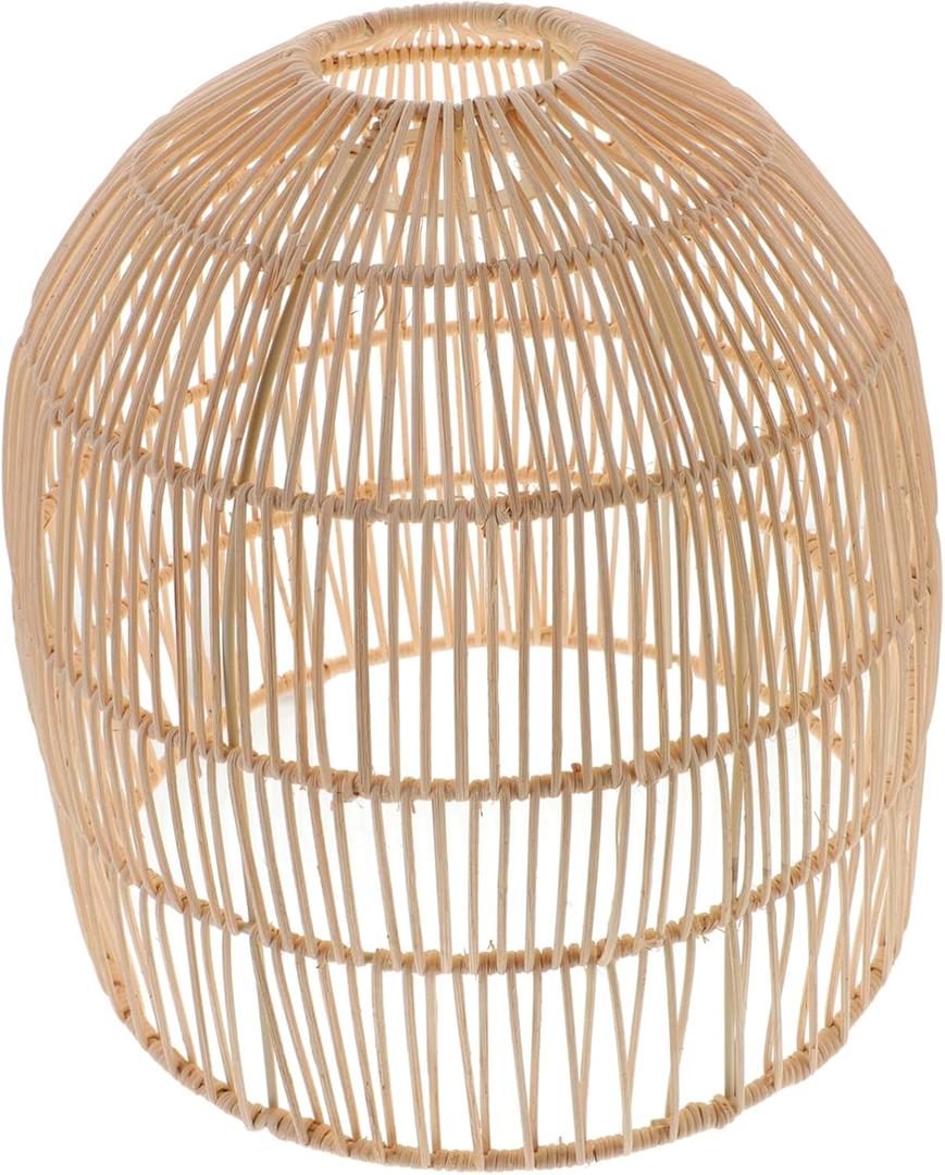 Ceiling Pendant Light Shade Natural Rattan Lampshades Rustic Bedroom Lighting