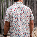 Burlebo Men’s Short Sleeve Performance Button Up – Lightweight, Quick-Dry, Comfortable Shirt for Outdoor & Everyday Wear, Size Small 