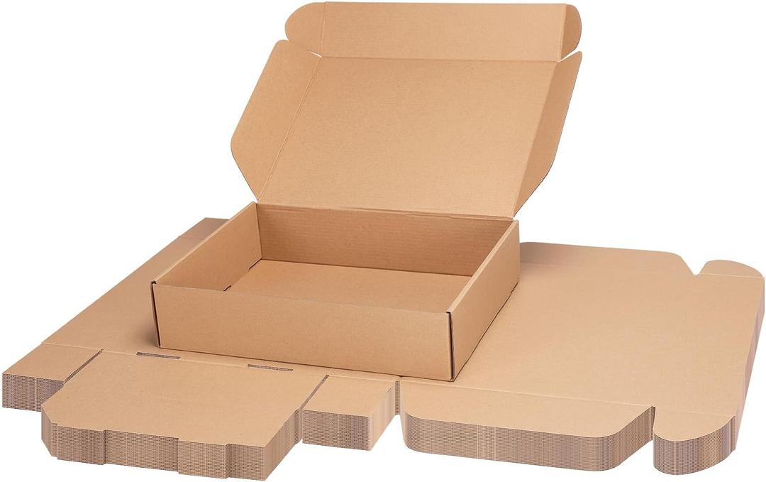 PHAREGE 13x10x3 inch Shipping Boxes Bulk 25 Pack Brown, Tab Lock Tuck Top Mailer Boxes for Packaging Small Business, Medium Cardboard Gift Boxes for Wrapping Mailing Present