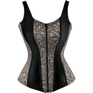 DKCHENH Women Sexy Strap Lace-Up Corsets and Bustiers Top Overbust Shaper,Plastic Boning Bustier Corset Vest Top.,5XL