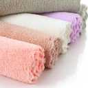 2 x Coral Fleece Cleaning Dish Towel Set-12 x 12 Inch Gentle Coral Fleece Kitchen Cleaning Cloth Use Waxing Polishing & Clean Rags with Lint Free & Streak Free for Car