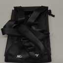 Airplane Foot Hammock, No Collapse Foot Rest for Plane Travel with Extended Adjustment Strap, Portable Desk Foot Hammock with Thickened Foam, Foot Sling Travel Essentials to Relax Your Feet (1 Pc Black)