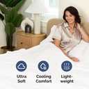 Queen Size Flat Sheet - Hotel Quality Top Flat Bed Sheet Only - Ultra-Soft, Comfy, Breathable & Cooling - Fade & Wrinkle Free - Easy-Care, Stain & Shrink Resistant Bedding - Oeko-Tex - Antique White