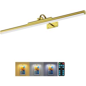 Picture Wall Lights Cordless for Paintings Gallery 24" Gold