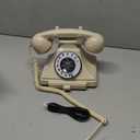 Retro Landline Telephone, Corded Antique Phone Vintage, 1930s Rotary Dial Home Decor Phone, Old Fashion Decorative House Phones for Seniors, Working Basic Rotary Phones for Home/Office/Hotel/School (Ivory)