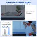 Extra Firm Mattress Topper Full: 3 Inch High Density Bed Topper, Extra Support Mattress Pad for Back Pain Relief, Breathable Washable Cover with Anti-Slip Straps, CertiPUR-US Oeko-Tex Certified 75x54
