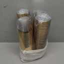 Hioasis 200Pcs 9OZ Clear Cups - Plastic Disposable Cups with Gold Trim, Heavy Duty & BPA-free for Party, Wedding, Reception