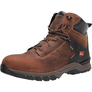 Timberland PRO mens Hypercharge 6" Soft-toe Waterproof Industrial Work Boot (9.5 Wide, Brown Distressed Full-grain)