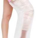 Mosago Waterproof Cast Covers for Shower Leg, Soft Comfortable Full Leg Protector for Shower Adult, Keep Wound/Bandage Dry Bath, Broken Legs/Knee/Foot/Ankle, Reusable Wound Care Supplies (Pink)
