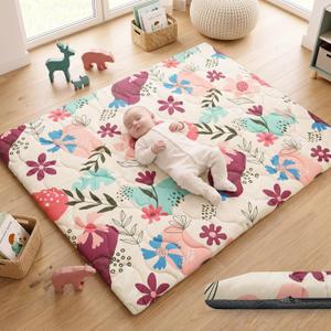 1.6" Thick Baby Play Mat, 71x59 Removable & Machine Washable Cover