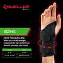 MUELLER Sports Medicine Green Fitted Wrist Brace for Men and Women, Wrist Pain Relief Support, Ideal for Carpal Tunnel, Tendonitis, Arthritis, Right Hand, Black, Large/X-Large (Black, L)