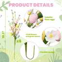 6 Pcs Easter Egg Picks 17.5 Inch Easter Floral Picks and Sprays for Easter Trees and Branches, Berry Stems for Vase, Spring Floral Picks, Easter Centerpiece and Decor,Spring Stems for Vases