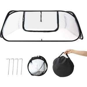 Garden Row Accelerator Plants Cover, 45" x 22" x 16" Garden Covers for Raised Beds, Waterproof Insect Bird Barrier Plant Net Cage for Protecting Fruits Vegetable Seedlings Row (1 Pc)