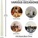 10 Inch 10Pack Ivory Spiral Taper Candle Set Long Buring Time Dripless Candlesticks for Dinner Parties Home Decoration Wedding and Shower