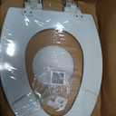 Plastic Round Toilet Seat with Cover, White, Made in USA