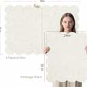 Scalloped Bulletin Board 48x36 inches, Decorative Felt Pin Board for Wall