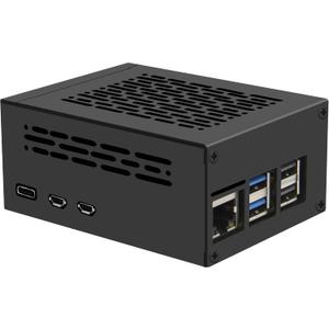 Geekworm PCIe Metal Case P579 for Raspberry Pi 5 Support X1001/X1004/X1003/X1015/X1000/M901& Raspberry Pi 5 Active Cooler