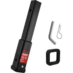 OPENROAD Trailer Hitch Extension for 2-Inch Receiver, 12" Tube Extender Towing Receiver with 5/8" Hitch Pin and 2" Silencer Pad (12-inch)