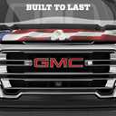 Husky Liners Hood Protector w/American Flag | Fits 2006-2008 Lincoln Mark LT Behind Grille; 2004-2008 Ford F-150 Behind Grille, High Profile/Bug Shield - 1 pc., Multi-Colored-USA | 2818033