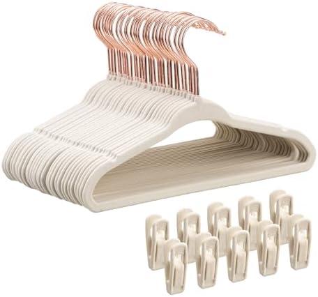 Tonswachic Baby Velvet Hangers 10 Pack - 11 Inch Premium  Beige