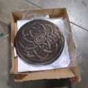 Outsunny Round Patio Umbrella Base with Wheels, 44 lbs Resin Umbrella Stand Base, Heavy Duty Patio Umbrella Holder for 1.3"/1.5"/1.9" Umbrella Poles for Outdoor, Lawn, Poolside, Bronze