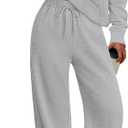 PRETTYGARDEN Women's 2 Piece Outfits Fall Sweatsuits Oversized Hoodies Wide Leg Sweatpants Tracksuits Lounge Matching Sets (XX-Large, Grey)
