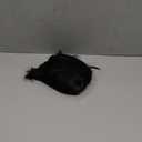 Kaneles Mens Short Black Straight Wigs Natural Middle Part Synthetic Hair Daily Cosplay Costume Fluffy Wig, (Black)