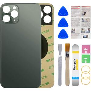 OEM Rear Back Glass Replacement for iPhone 11 Pro Max 6.5 Inches with Professional Repair Tool Kit (Midnight Green)