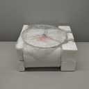 PoKat 23" Blue Table Lamps, Farmhouse Bedside Lamps for Bedroom Set of 2, Ceramic End Table Lamps for Living Room, Traditional Nightstand Desk Lamps, Medium