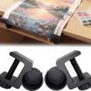 Diamond Painting Canvas Roll Holder (2 Pack),Adjustable Diamond Art Canvas Table Clamp,Anti-Roll Diamond Painting Holder Prevents Canvas Edge Droop & Accidental Damage,Gift for DIY Diamond Painters