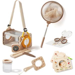 ibwaae Bug Catcher Kit for Kids Explorer Kit, 10PCS Outdoor Bug Catching Kit with Magnifying Glass & Net, Adventure Set for Backyard & Camping, Fun Gift for Girls Boys