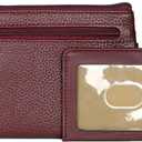 Julia Buxton Hudson Pik-Me-Up Large ID Coin/Card Case Red