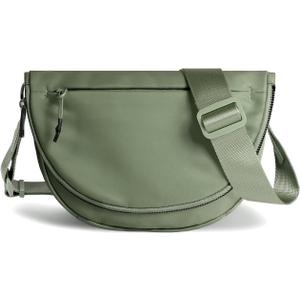 Crescent Bag for Women and Men, Fashion Medium Nylon Folding Crescent Moon Bag Single Shoulder Bag with Adjustable Strap