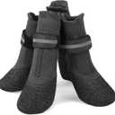 EXPAWLORER Anti-Slip Dog Socks Boots-Waterproof Non Slip Dog Shoes for Snow Winter,Rain Days,Dog Paw Protectors to Prevent Licking,Non Slip Dog Booties for Hardwood Floors, Fit Small Medium Large Dogs