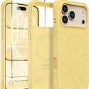 Magnetic for iPhone 17 Pro Case 6.3", Compatible with MagSafe, [Integrated Silicone Camera Control Cover] [Screen Protector], 2X MIL-STD Drop Protection Case for iPhone 17 Pro, Yellow