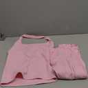 OMKAGI 2 Piece Workout Sets for Women Halter Tops Booty Leggings with Pockets Gym Outfits (Medium, 460-light Pink)