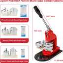Button Maker Multiple Sizes - DIY Press 1.25 inch+2.25 inch+3 inch, Removable Badge Machine With 300 Parts Supplies, Circle Cutter and Cutting Mat