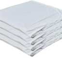 Kingnex Covers Only 4 Pack Waterproof Down Feather Proof Euro Pillow Protectors with Zipper 26x26 European Square Throw Pillow Covers