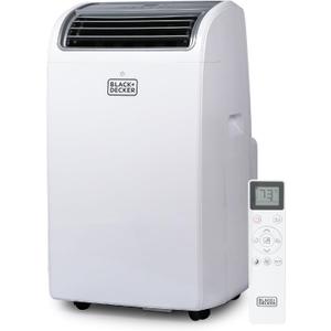 BLACK+DECKER Smart Portable Air Conditioner, 14,000 BTU for Rooms up to 700 Sq. Ft., Smart Portable AC with Follow Me Remote and Window Kit, BPACT14WT, White