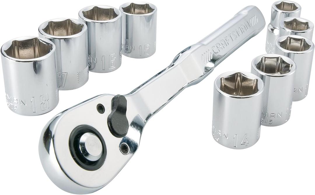 CRAFTSMAN Mechanics Tool Set, Metric, 3/8 Inch Drive, 10 Piece (CMMT34564)
