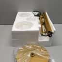 Fiqevs 3 Globe Floor Lamp Mid Century Modern, Gold Standing Lamp with Frosted Glass Shade & LED Bulbs, Tall Pole Light with Foot Switch for Living Room Bedroom Office - Antique Brass