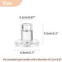 NUPTIO Candle Stick Candle Holder: Set of 20 Short Taper Candlestick Holders Bulk Small Modern Glass Tapered Candleholders for Wedding Christmas Holiday Centerpiece